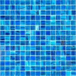 Sparkly Sea Waves Mixed Squares Glass Pool Tile