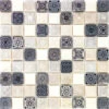 Ethnic Grey Etched Mosaic Tile