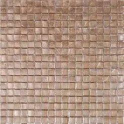 Satin Taupe Squares Glass Tile