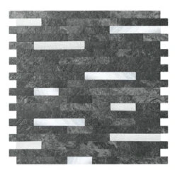 Gray And Silver Stack Peel And Stick Tile