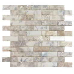 Champagne Dreams Brick Glass Mosaic Tile