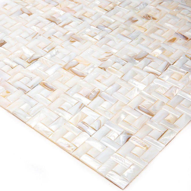 3D Weave Mother Of Pearl Mosaic Tile - Image 3