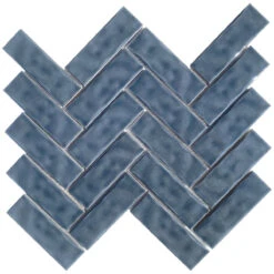 Cirrus Blue Herringbone
