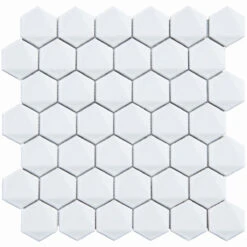 2 Inch 3D White Honeycomb Hex