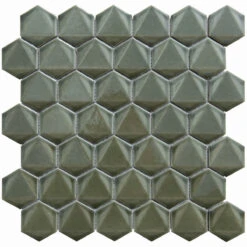 2 Inch 3D Green Honeycomb Hex