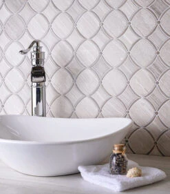 Athens Gray Diamond Chain Marble Mosaic Tile