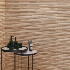 Japandi Oak Textured 16x48 Ceramic Tile