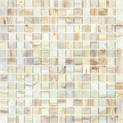 Toasted Marshmallow Mixed Squares Glass Pool Tile