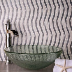Waves Bardiglio & Carrara Marble Mosaic Tile