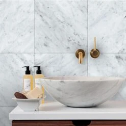 Bianco Carrara 12 X 12 Honed Marble Tile