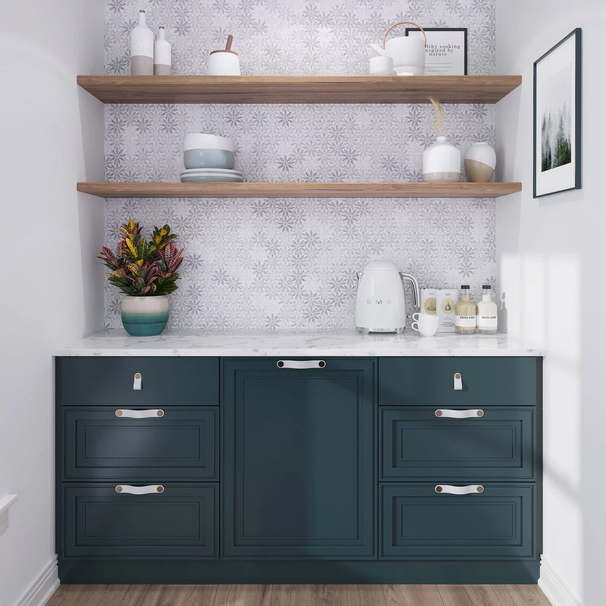 Carrara & Eastern White Bouquette Marble Mosaic Tile - Image 5