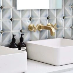 Chateau Blue Square Ceramic Mosaic Tile