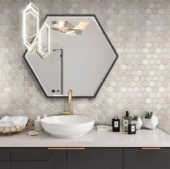 Crema Marfil 2 Inch Hexagon Honed Marble Mosaic Tile