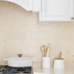 Crema Marfil 4X12 Polished Marble Tile