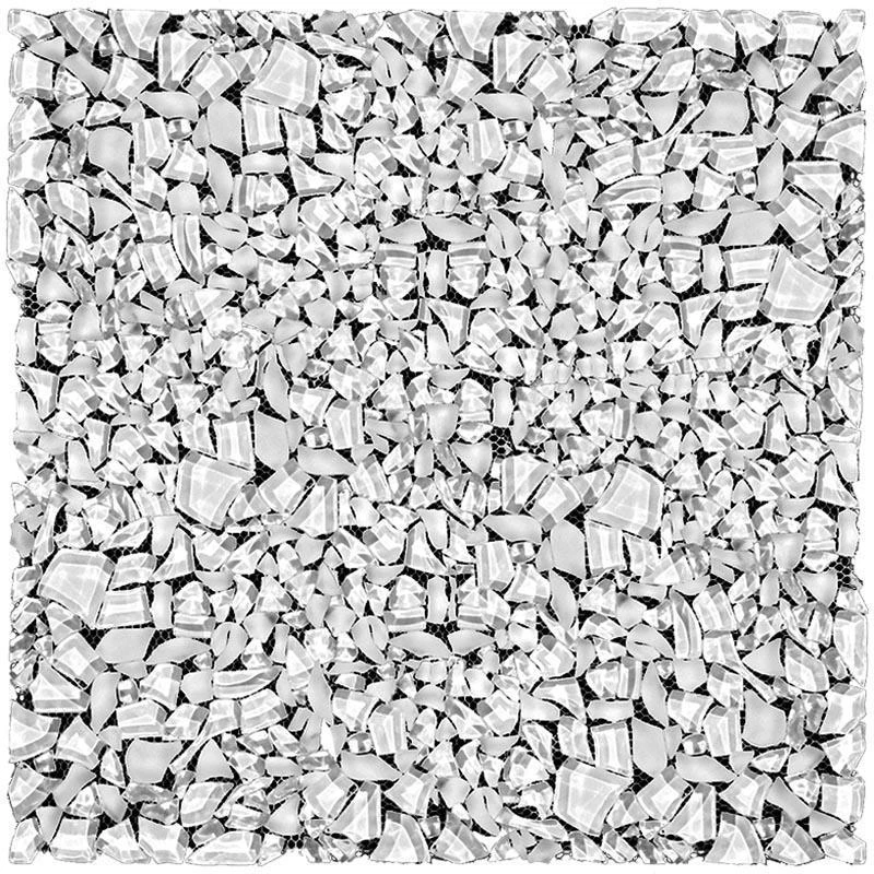 Diamond White Glass Pebble Mosaic Tile - Image 3