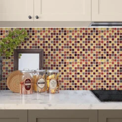Eclectic Firehouse Square Mosaic Tile