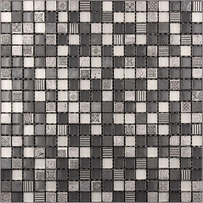Eclectic Grey Micro Square Mosaic Tile - Image 2