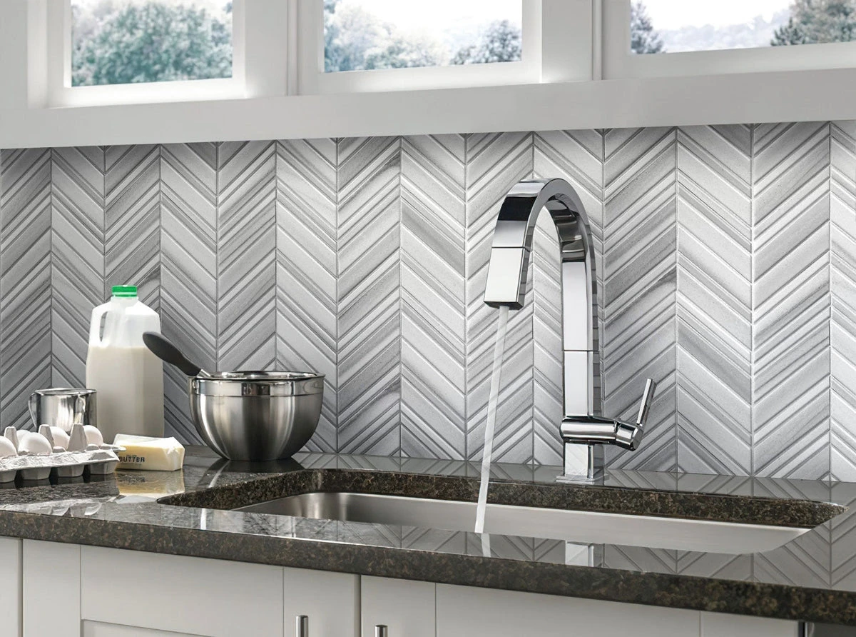 Equator Chevron Polished Mosaic Tile - Image 3