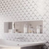 White Frost Diamond Glass Mosaic Tile