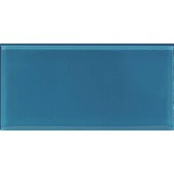 Glacier Ocean Blue 3" X 6" Polished Glass Tile