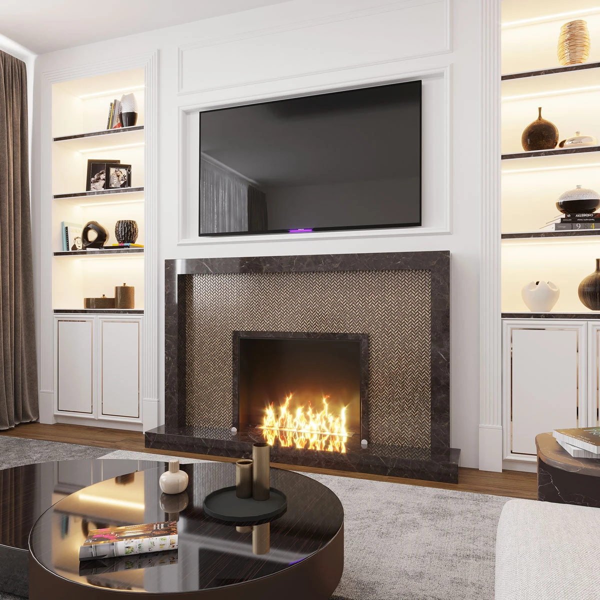 Gold Herringbone Mosaic Tile - Image 6