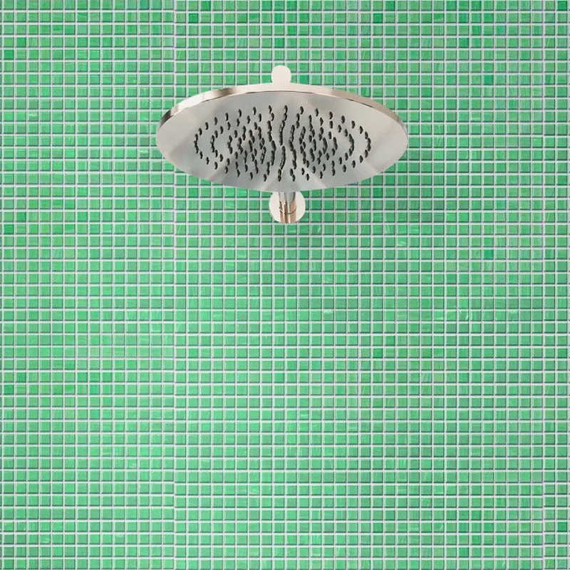Green Pear Squares Glass Pool Tile - Image 7