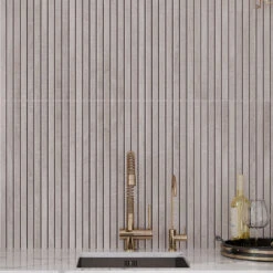 Japandi Gray Slat Wall Tile
