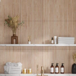 Japandi Maple Slat Wall Tile