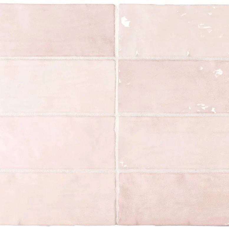 La Riviera Rose Pink Ceramic Subway Tile 2.5x8" - Image 3