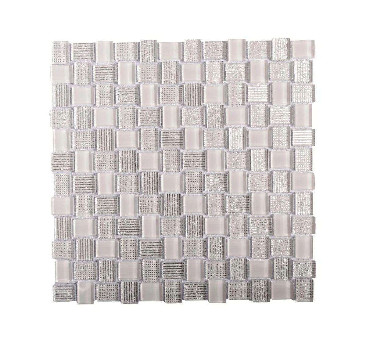 Mini Brick White Glass Mosaic Tile - Image 4
