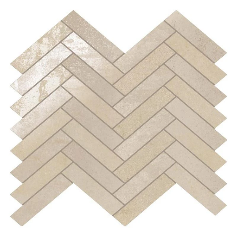 Ionic Herringbone Sand Porcelain Mosaic Tile