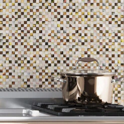 Mother Of Pearl Checker Board Mosaic Tile