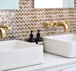 Mother Of Pearl Divine Herringbone Mosaic Tile