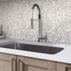 Mother Of Pearl Round Penny Tile Mosaic