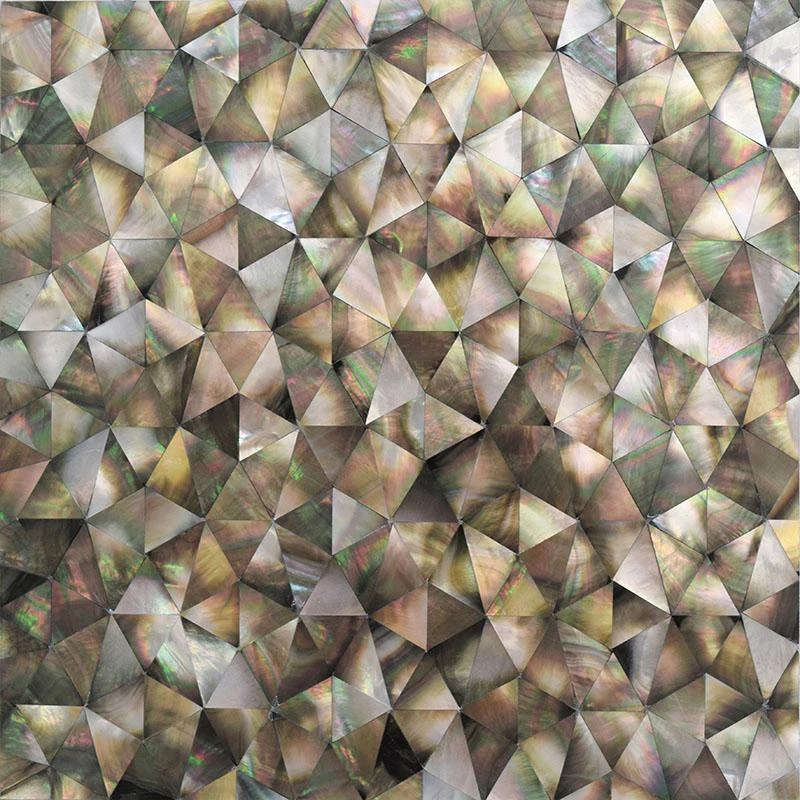 Mother Of Pearl Wild Triangle Mosaic Tile - Image 2