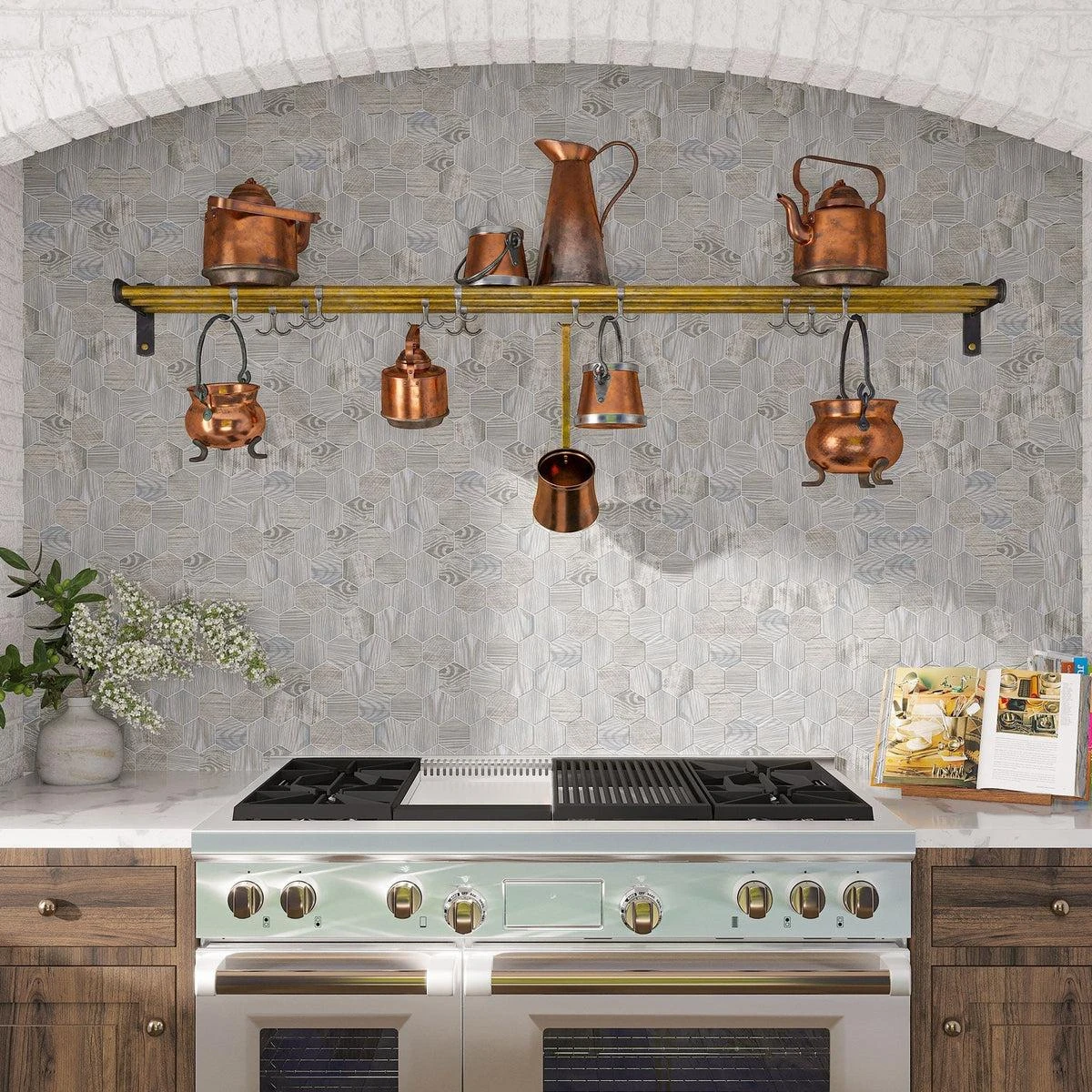 Painted Wood Hex Blue - Image 5