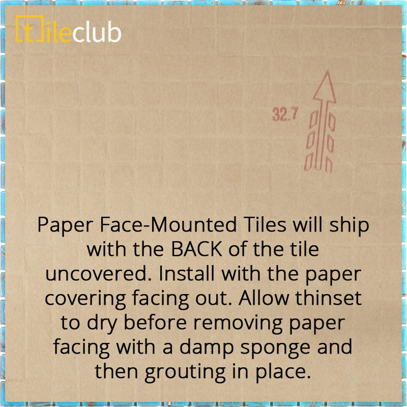 Metallic Deep Blue Foiled Squares Glass Tile - Image 3