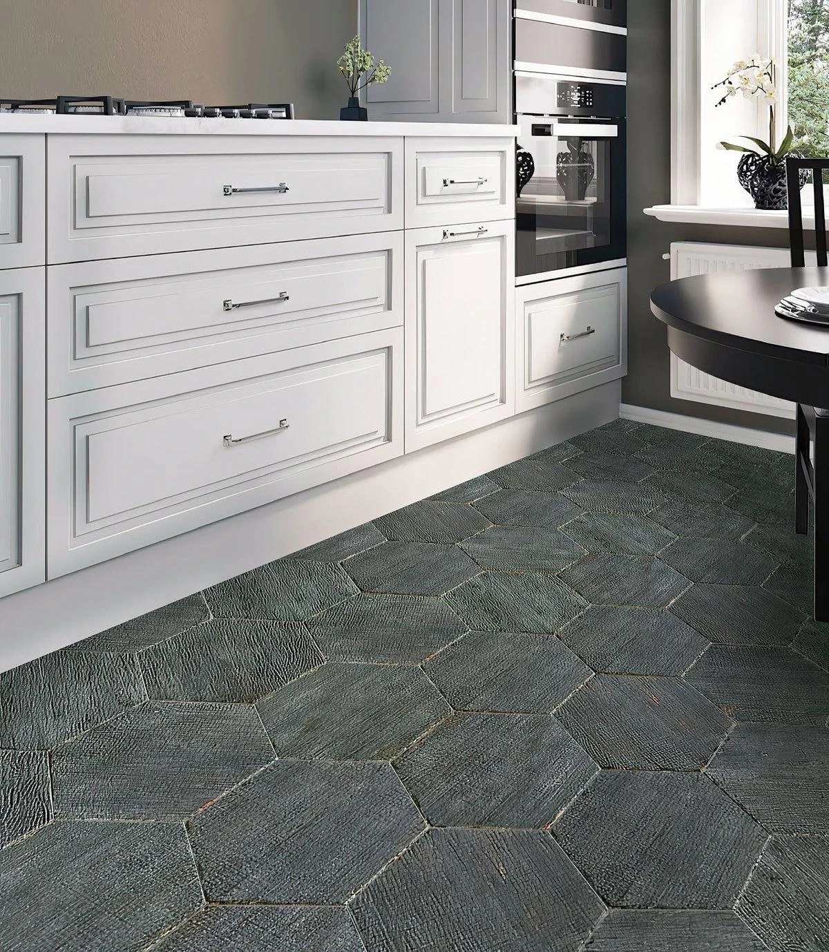 Retro Cendra Hex Porcelain Tile - Image 3