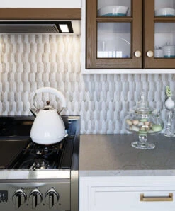 Sand Valley & Thassos Piquet Mosaic Tile