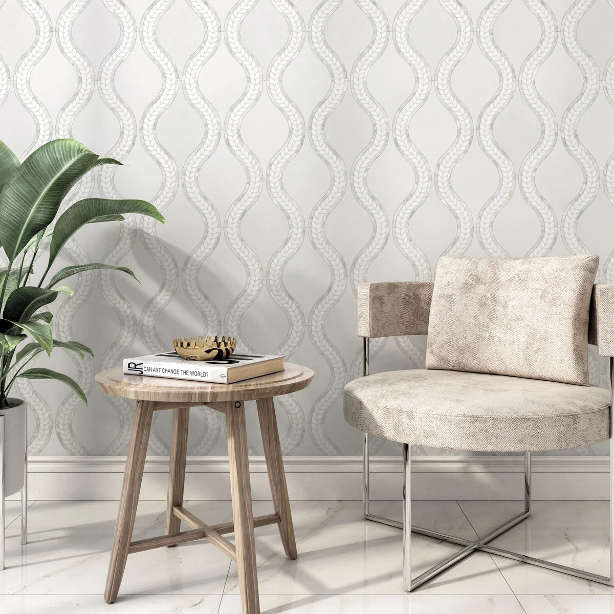 Santorini White Shell Laurel - Image 4