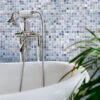 Sheer Azul Blue Mixed Squares Glass Tile