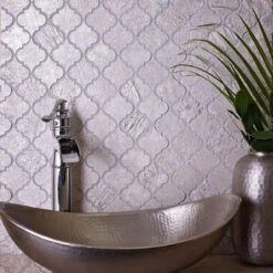 Silver Arabesque Mosaic Tile
