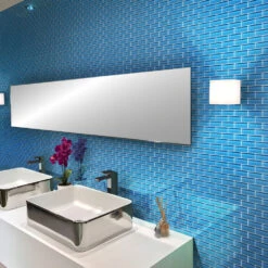 Sky Blue Glass Brick Tile
