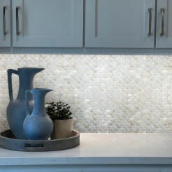 White Mother Of Pearl Oval Mosaic Tile