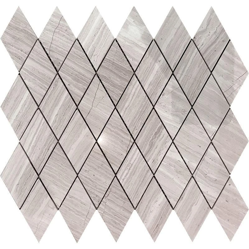 Wooden Beige Diamond Marble Mosaic Tile - Image 2