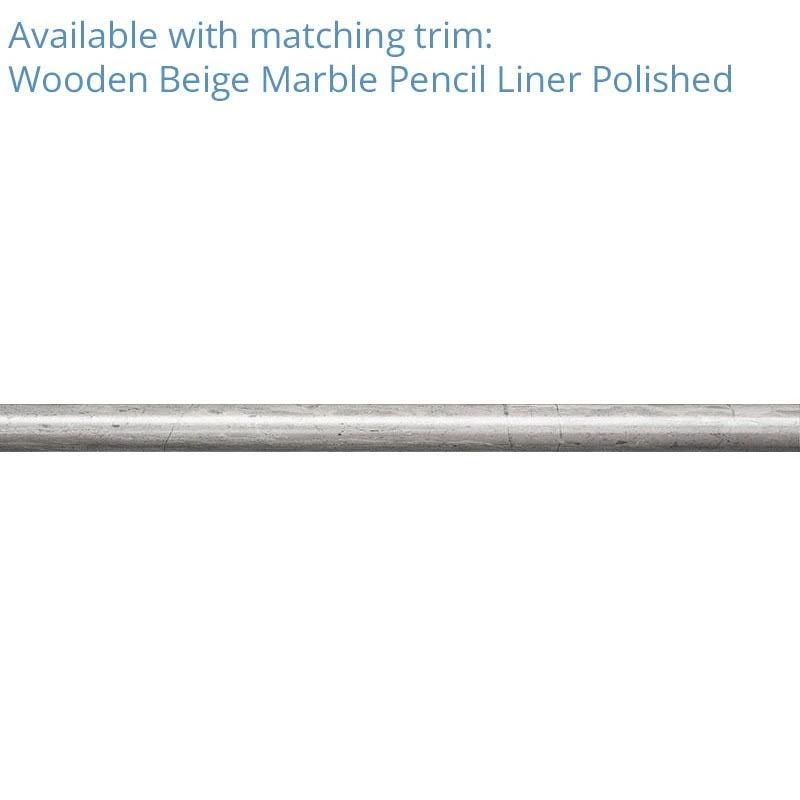 Diagonal Double Weave Wooden Beige Marble Mosaic Tile - Image 3